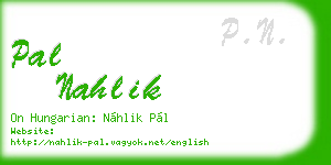 pal nahlik business card